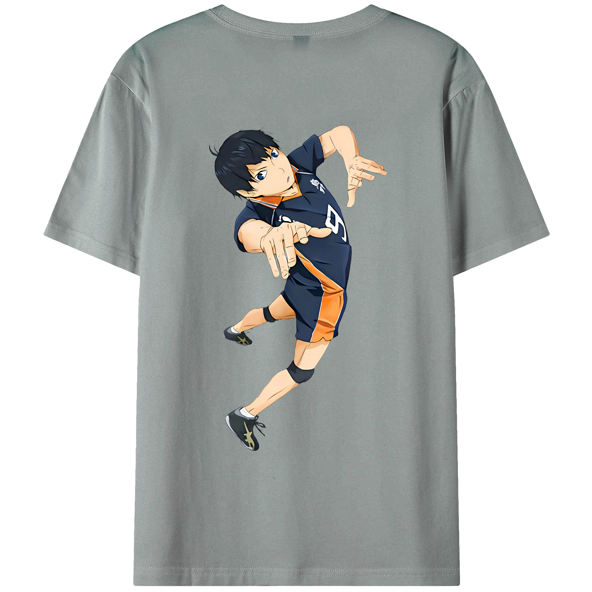 （画像用） ハイキュー!! Haikyu!! 綿100％ メンズ半袖Tシャツ（バックプリント） 通気性